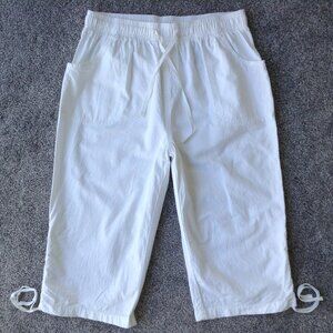 ⭐ERIKA 100% COTTON CROPPED PANTS in White, size M - LIKE NEW⭐